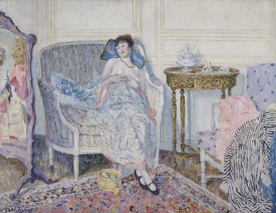 私室では、1914年頃 作： Frederick Carl Frieseke